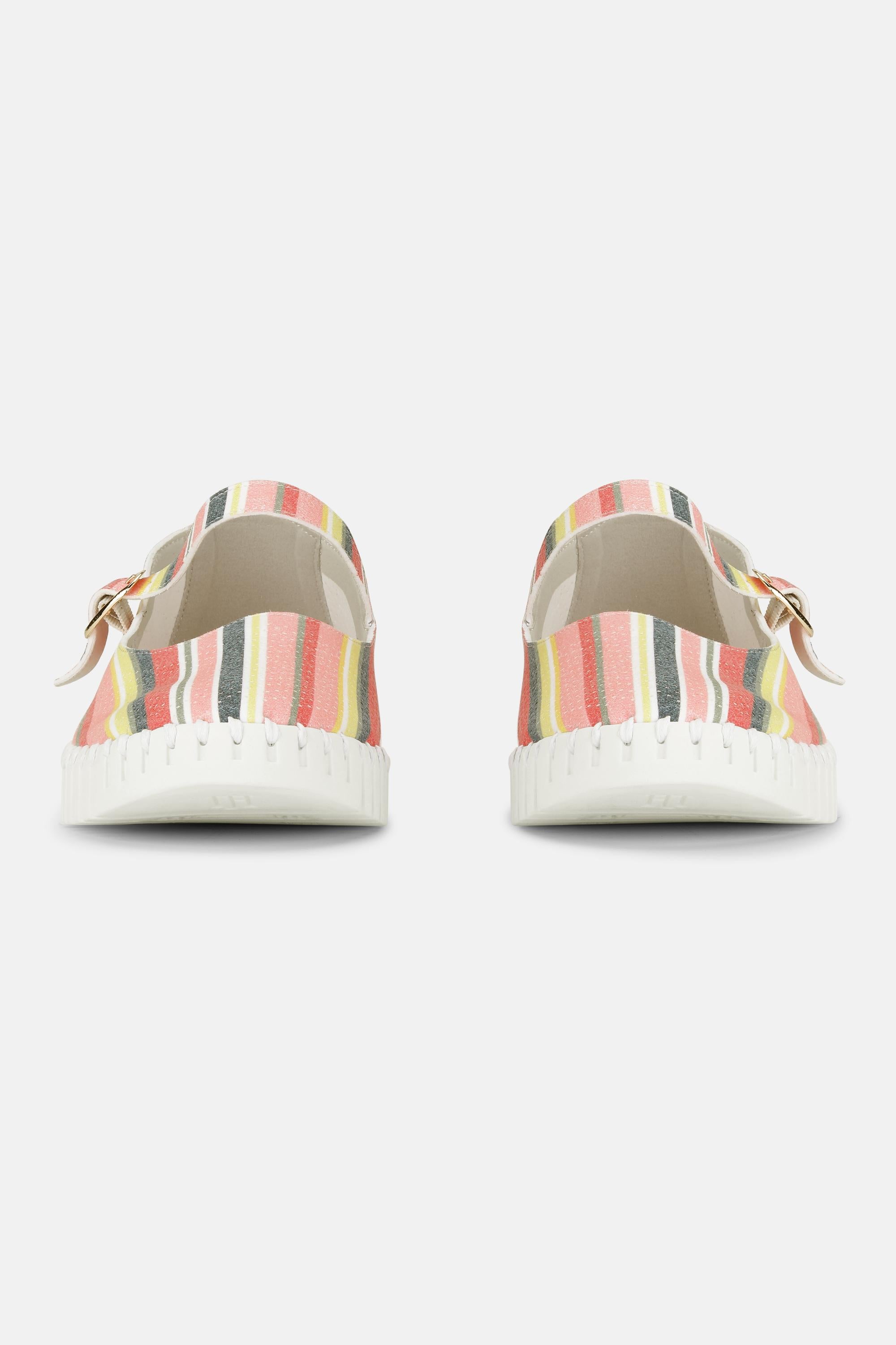 Ballerina Randig - Peach Bud White